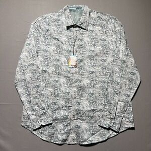 NWT Robert‎ Graham Mens White Tiger Snake Classic Fit Woven Shirt Size 2XL